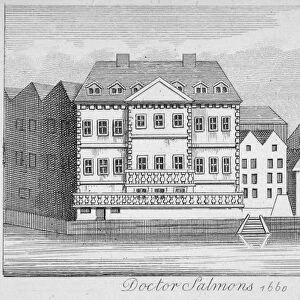 View of Dr Salmons house on the Fleet River, City of London, 1801