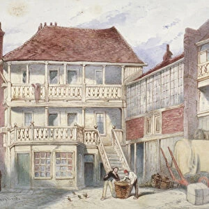 View of the French Horn Tavern, Holborn, London, 1840