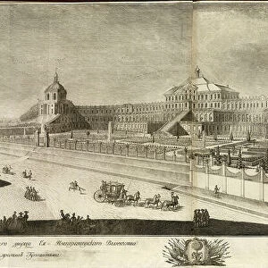 View of the Grand Oranienbaum Palace, 1761. Artist: Artemyev, Prokofy Artemyevich (1733 / 36-1811)