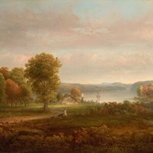 View on the Hudson in Autumn, 1850. Creator: Thomas Doughty
