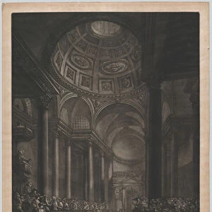 A View of the Inside of St. Stephens Walbrook, Done from the Drawing in his Majesty s