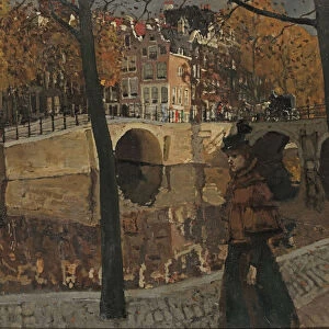 View of the Keizersgracht, corner Reguliersgracht in Amsterdam, 1895