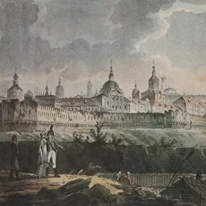 View of the Kitay-gorod from Ruins of the Cannon Laundry, Early 19th cen. Artist: Anonymous