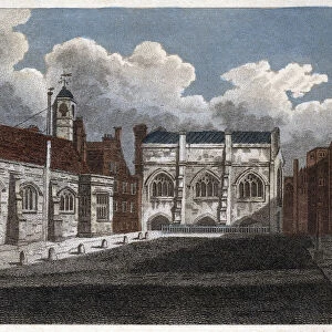View of Lincolns Inn Hall and Chapel, London, 1811. Artist: Pals