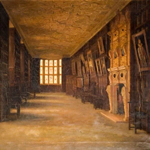 View Of The Long Gallery At Aston Hall, 1870-1880. Creator: Cecilia C Foster