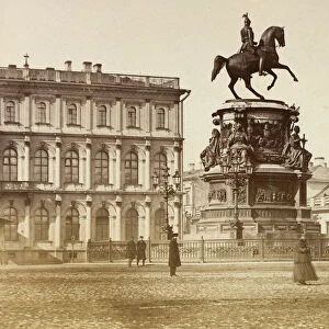 View of the Monument to Emperor Nicholas I on Saint Isaacs Square, 1874