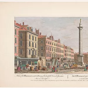 A view of the Monument erected in memory of the dreadfull fire in the year 1666, 1752. Creator: George Bickham III