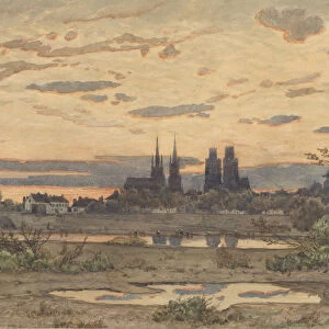A View of Moulins, ca. 1850-60. Creator: Henri-Joseph Harpignies