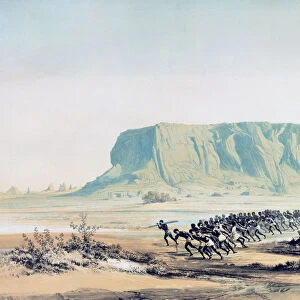 View of Mount Barkal, Sudan, 1842-1845. Artist: E Weidenbach