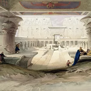 View from under the Portico of Temple of Edfou, Upper Egypt, 1846