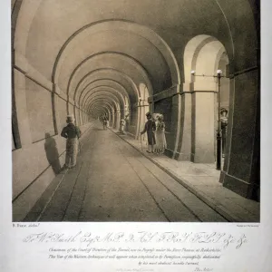 View of the (proposed) western archway of the Thames Tunnel, London, c1831