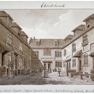 View of Queens Court, Upper Ground Street, Southwark, London, 1827