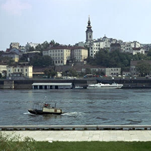 View across the river Sava to the Old Town in Belgrade, 19th century