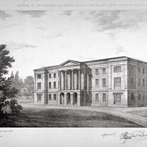 View of the Royal Asylum of St Anns Society to be erected on Streatham Hill, London, 1829
