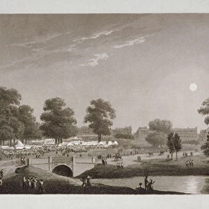 View of the Serpentine and Hyde Park, London, 1814