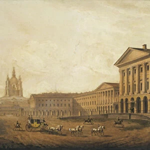 View of the Smolny Institute for Noble Maidens in Saint Petersburg, Mid 1820s. Artist: Beggrov, Karl Petrovich (1799-1875)