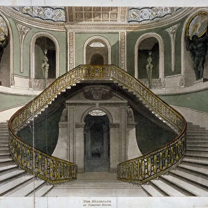 View of the staircase at Carlton House, Westminster, London, c1811