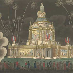 A View of the Temple of Concord Erected in the Green Park, to Celebrate the G