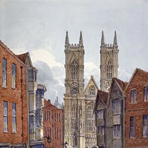 View of the west end of Westminster Abbey, looking from Tothill Street, London, c1815