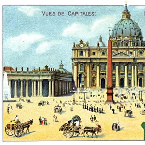 Views of Capitals: St Peters Square, Rome, c1900