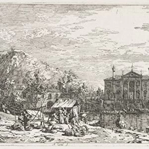 Views: A City Beyond a River, 1735-1746. Creator: Antonio Canaletto (Italian, 1697-1768)