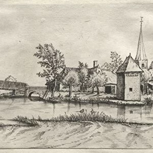 Views of Villages in Brabant and Campine: A Moated Village, c