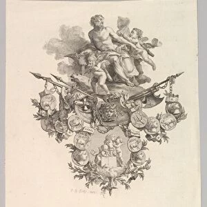Vignette with Hephaestus and Putti, 1779. Creator: Jean Baptiste Marie Huet