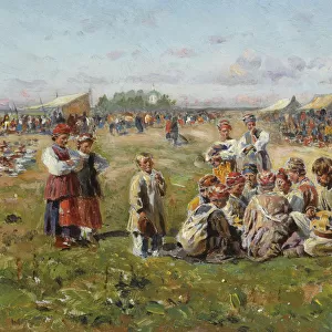 The Village Fair, 1882. Artist: Makovsky, Vladimir Yegorovich (1846-1920)