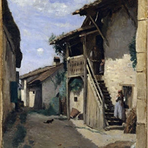 A Village Street: Dardagny, 1852, 1857, or 1863. Creator: Jean-Baptiste-Camille Corot