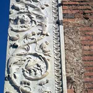 Detail of vine-scrolls on the building of Eumachia, Pompeii, 1st century