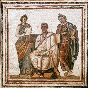 Virgil and the Muses, Roman mosaic from Sousse, Tunisia, 3rd century AD