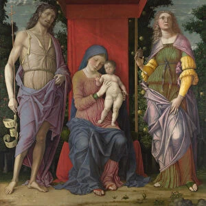 The Virgin and Child with the Magdalen and Saint John the Baptist, c. 1495. Artist: Mantegna, Andrea (1431-1506)