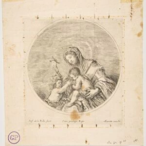 The Virgin and Child with Saint John, a round composition, ca. 1641