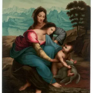 The Virgin and Child with St Anne, c1510 (1870). Artist: Franz Kellerhoven The Virgin and Child with St Anne, c1510 (1870). Artist: Franz Kellerhoven