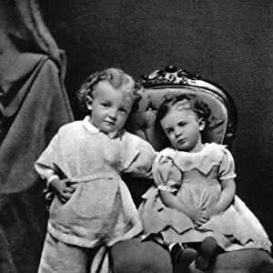 Vladimir Ilich Lenin, Russian Bolshevik revolutionary leader, aged 4, with his sister Olga, 1874
