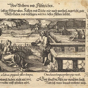 Von Weihern und Fischteichen, illustration from Petrarch