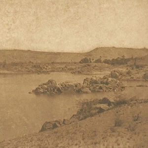 Vue de la premiere Cataracte, prise a l Ouest, entre Assouan et Philae, 1849-50