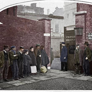 Waiting for admission to St Marylebone Workhouse, Luxborough Street, London, c1901 (1903)