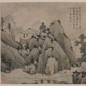 Walking by a Mountain Stream, Ming dynasty, 1368-1644. Creator: Unknown