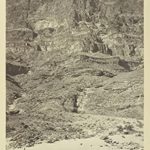 Wall in the Grand Canyon, Colorado River, 1871. Creator: Tim O Sullivan