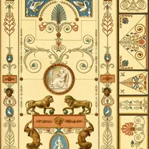 Wall painting and ceiling decoration, Germany, early 19th century, (1898). Creator: Unknown