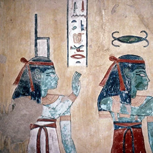 Wallpainting of the goddesses Isis & Neith, Valley of the Queens, Luxor, Egypt, c12th century BC