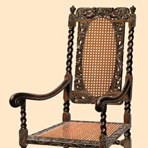 Walnut chair, 1905. Artist: Shirley Slocombe