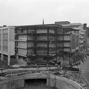Walshs department store in Sheffield during its redevelopment, South Yorkshire, 1967