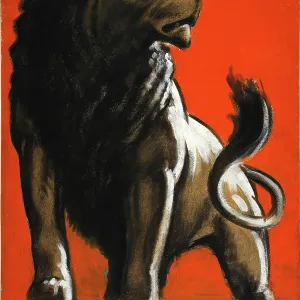 War Effort Stand Firm (Lion) World War II poster, between 1939 and 1946. Creators: Central Office of Information, Tom Purvis War Effort Stand Firm (Lion) World War II poster, between 1939 and 1946. Creators: Central Office of Information, Tom Purvis