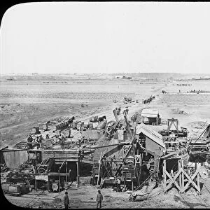 Washing gear and floors at a mine, South Africa, c1890