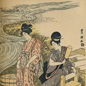 Washing Linen, c1800. Artist: Utagawa Toyokuni