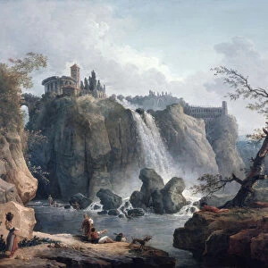 The Waterfall at Tivoli, 18th / early 19th century. Artist: Hubert Robert