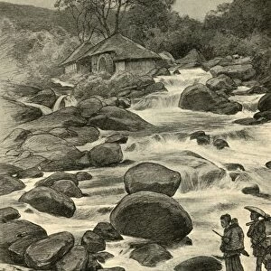 Waterfalls at Miyanoshita, Japan, 1898. Creator: Christian Wilhelm Allers