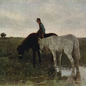 Watering Horses, 1871, (1913). Artist: Anton Mauve